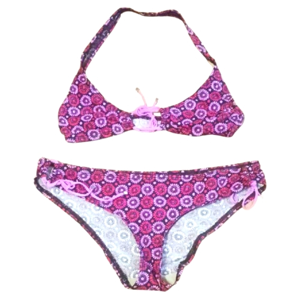 GAP Pink and Black Floral Bikini